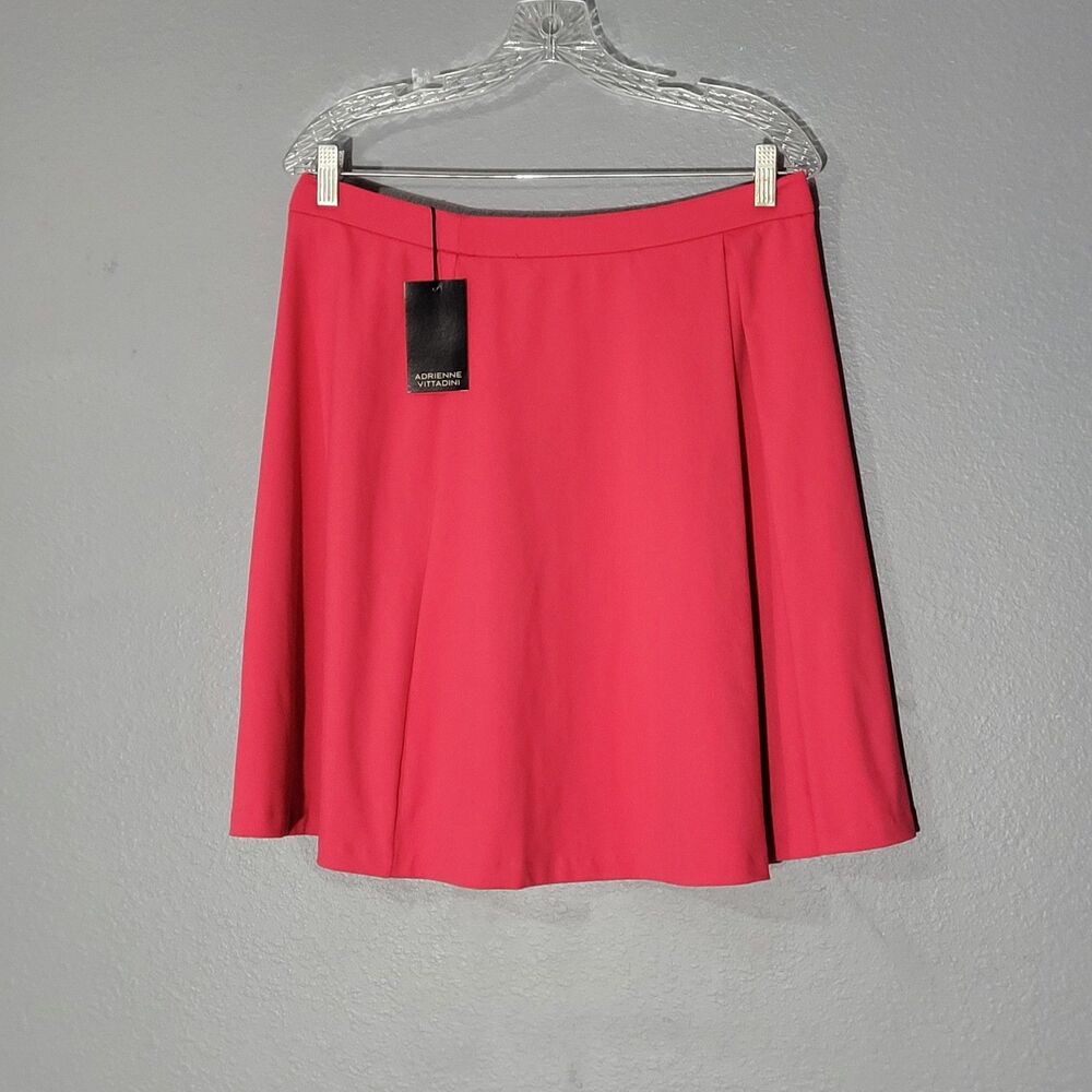 Adrienne Vittadini Fit & Flare Skirt Pink Sz L